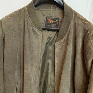 Green Suede Leather Jacket Size 4X